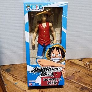 Onepiece Anime Heroes Mega Monkey D. Luffy Action Figure - Red, Blue, Yellow